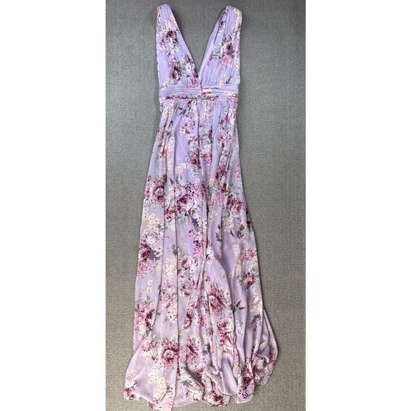 Lulus Garden Meandering Floral Sleeveless Lavender Maxi Dress Size XS - Picture 4 of 10